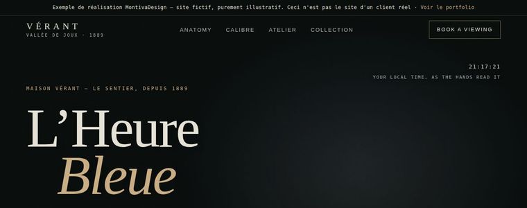 Aperçu de la page d'accueil — Maison Vérant